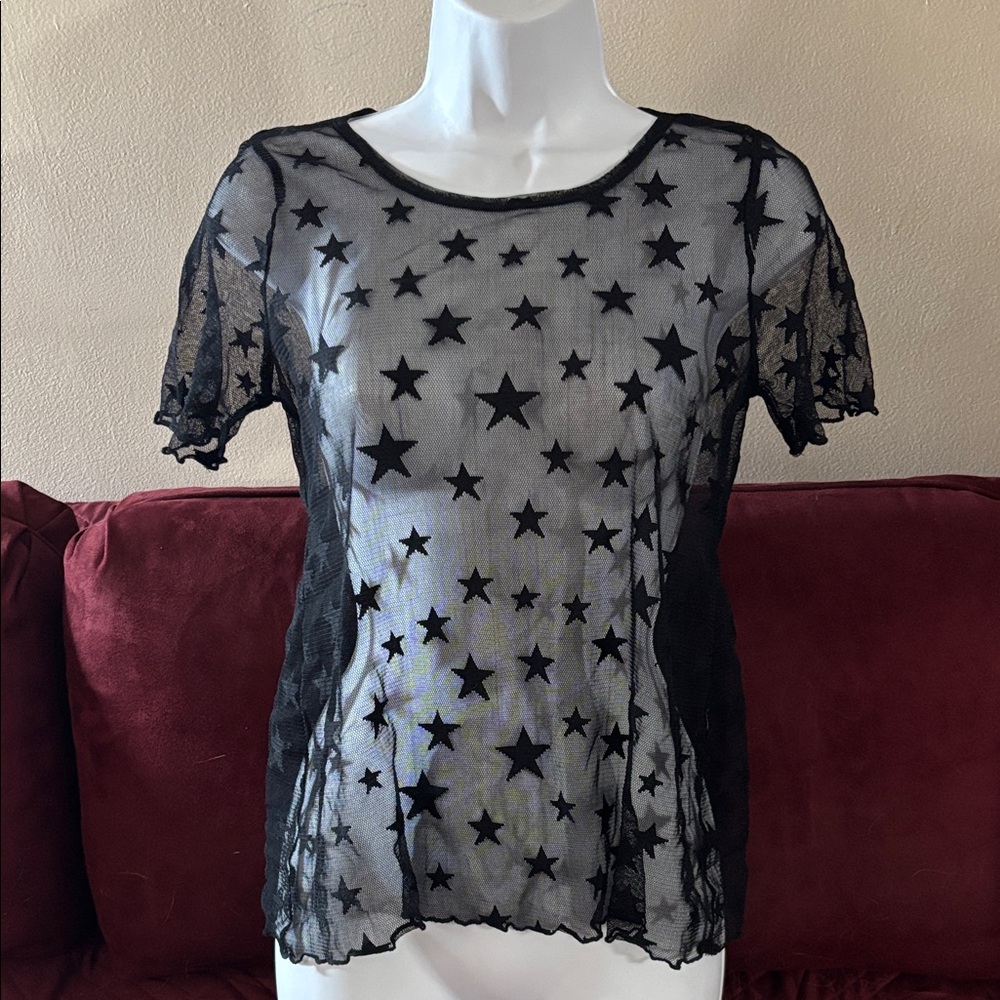 Potter's Pot Sheer Black Star Blouse